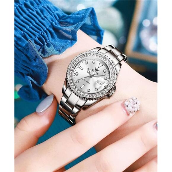 Elegant Women\'s Diamond Analog Quartz Watch - Two-Tone Stainless Steel main image 6